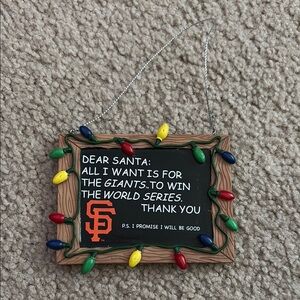 San Francisco Giants Holiday Ornament with Multicolor Lights